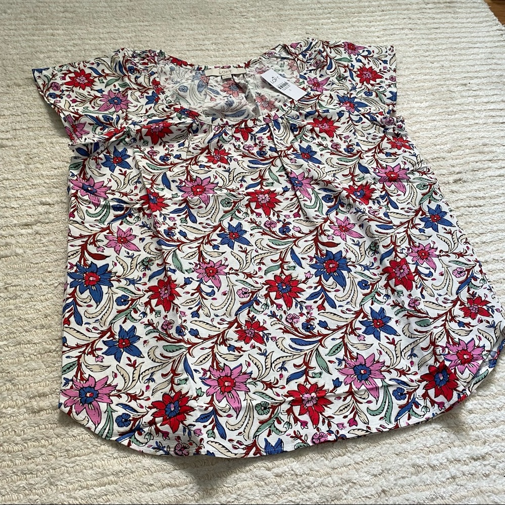 NWT Loft Spring Bloom tunic top - Picture 6 of 12